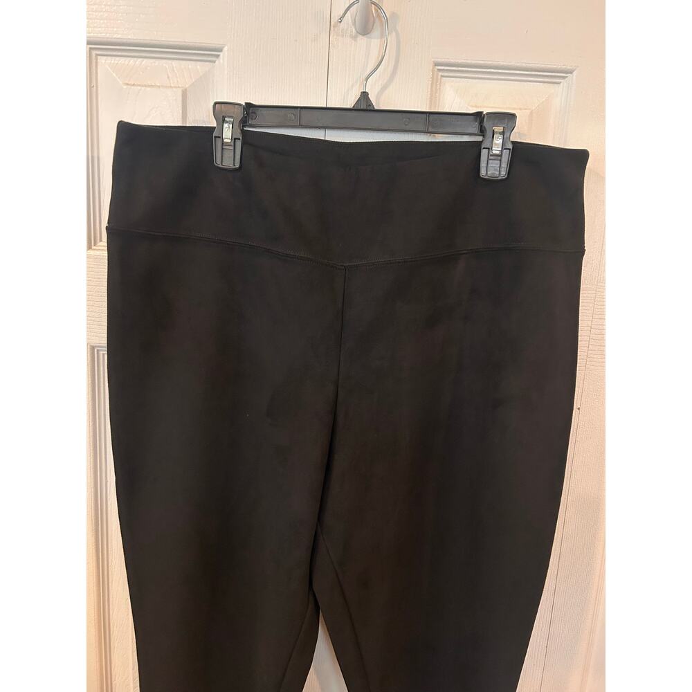 Soft Surroundings Faux Suede Pull-On Leggings Black Size XL - Picture 4 of 6